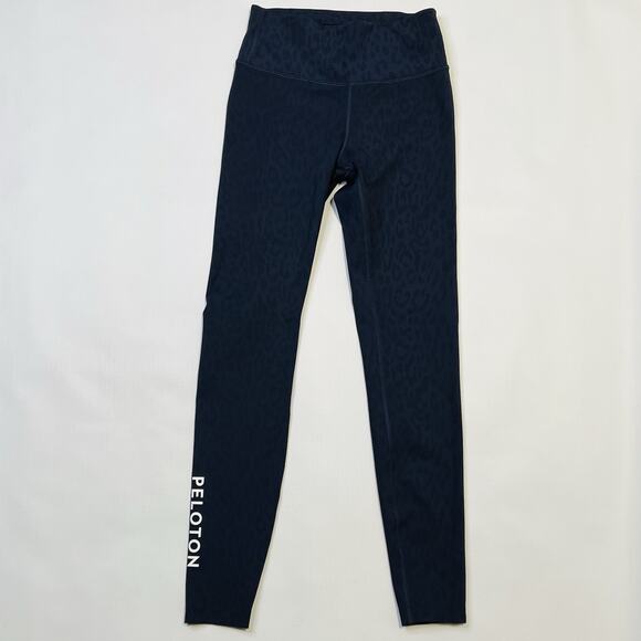 Peloton Leggings Womens XS Blue Cheetah Print Move Mission Yoga Athleisure - Picture 1 of 10